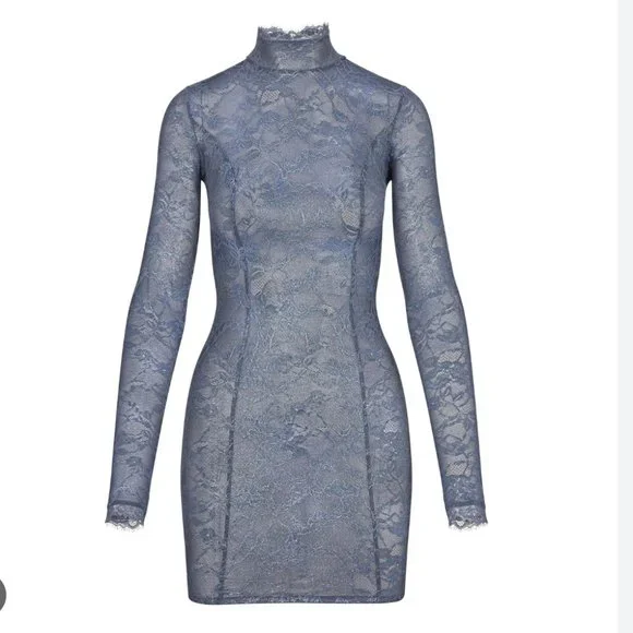 SKIMS | Dresses | Skims Lace Turleneck Dress | Poshmark SKIMS | Dresses | Skims Lace Turleneck Dress | Poshmark